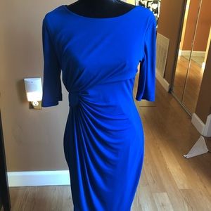 Royal blue short sleeve dress